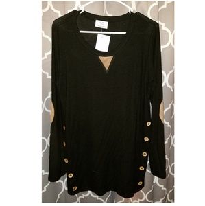 Black Long Sleeved Top. NWT.